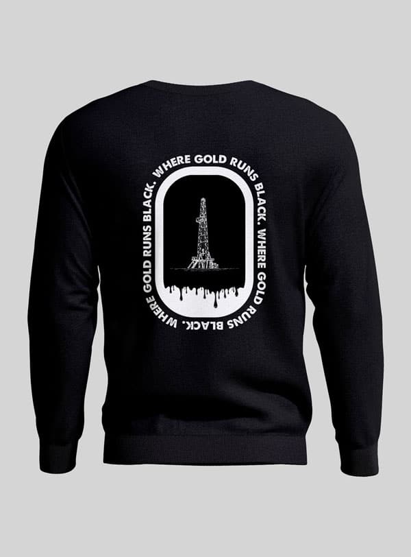 Black Drip Crewneck