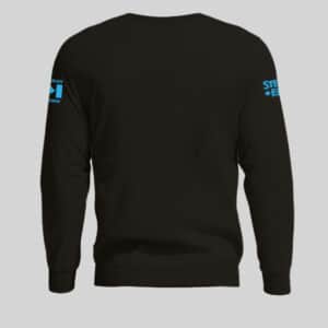 Crewneck Back Mens Black Airborne Steel Edge