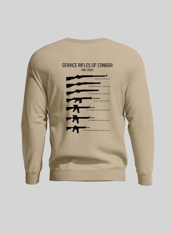 Crewneck Back Sand Service Rifles of Canada