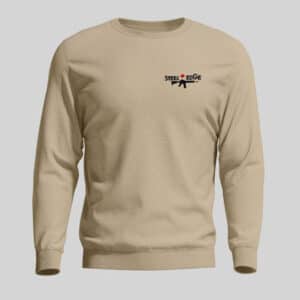 Crewneck Front Sand Steel Edge Military
