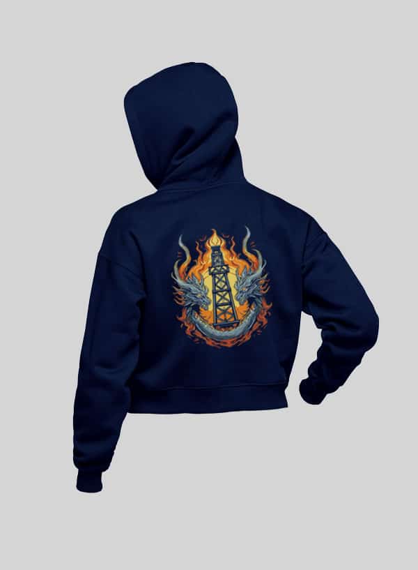 Pulling Dragons Crop Hoodie