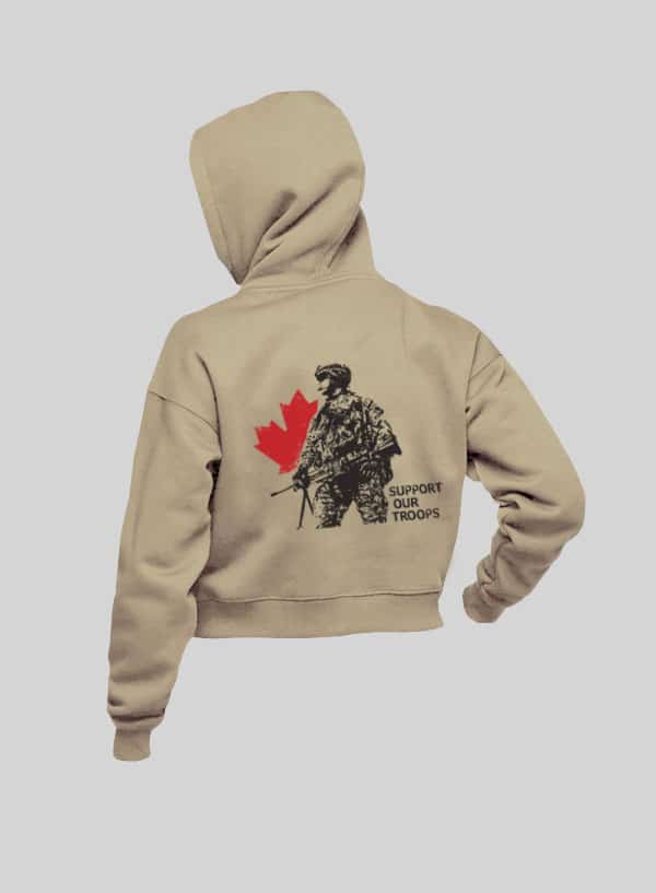 Support our Troops - Soldier Edition Crop Hoodie