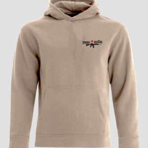 Mens Hoodie Front Sand Steel Edge Military