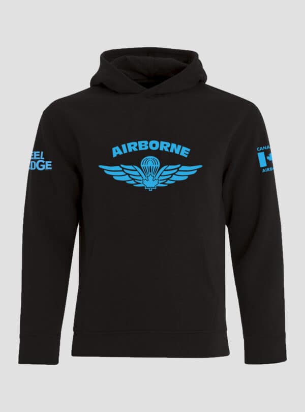 Hoodie Black Front Airborne Steel Edge