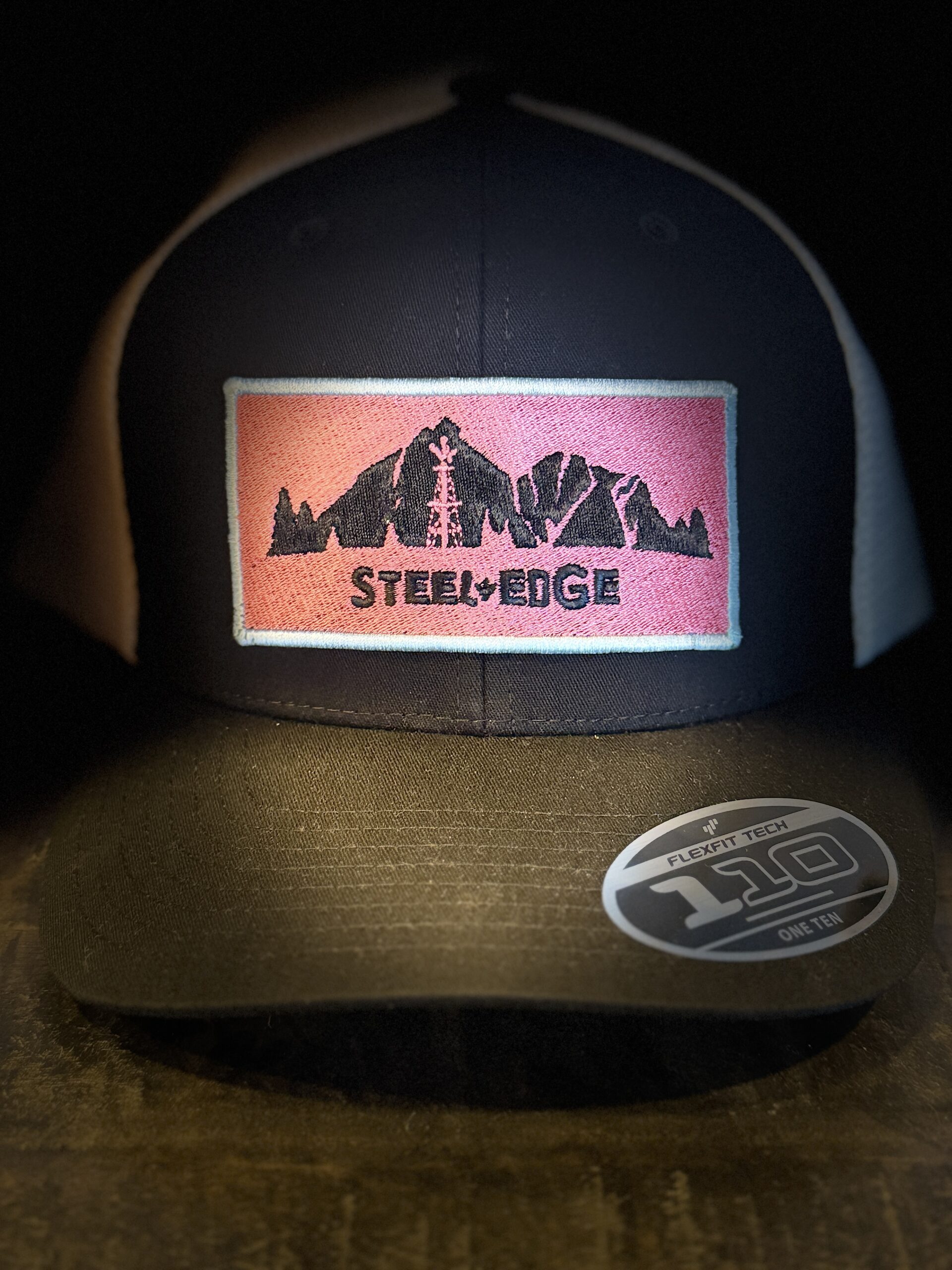 Rocky Riggin Pink Badge Flex fit hat Steel Edge