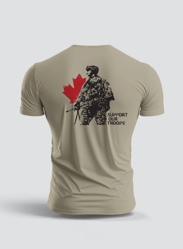 Mens TShirt Support our Troops Soldier