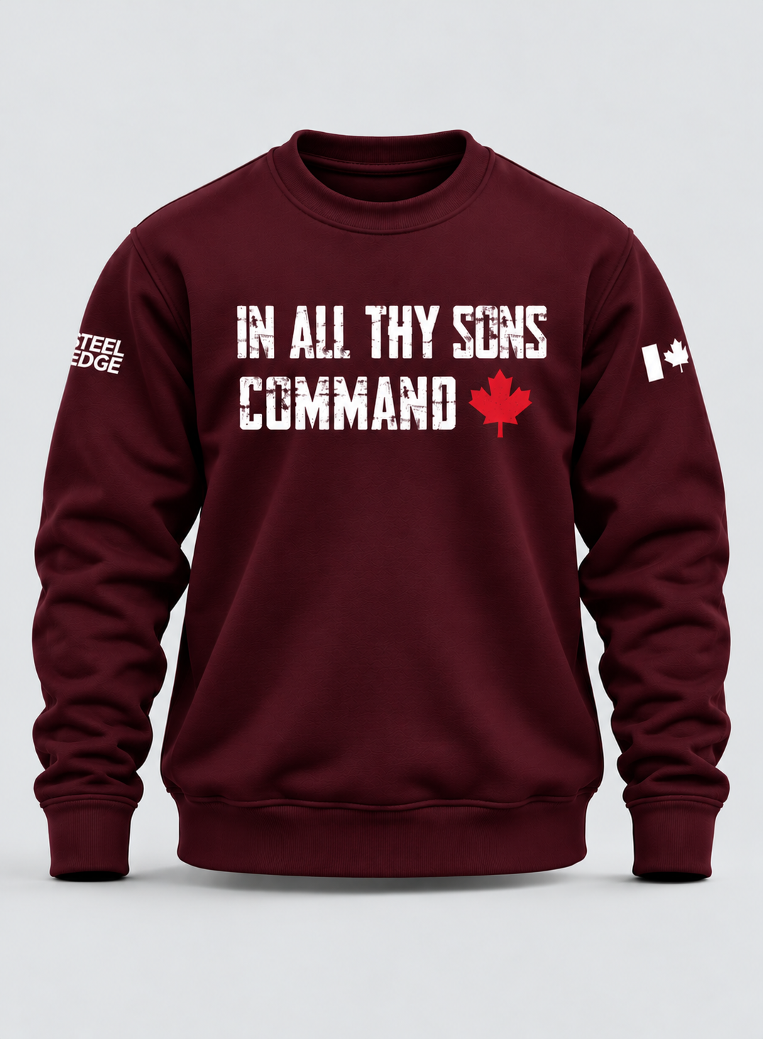Sons Command Crewneck Maroon Steel Edge