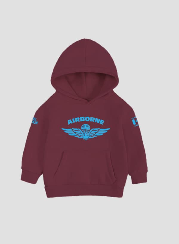 Toddler Hoodie Maroon Airborne Steel Edge