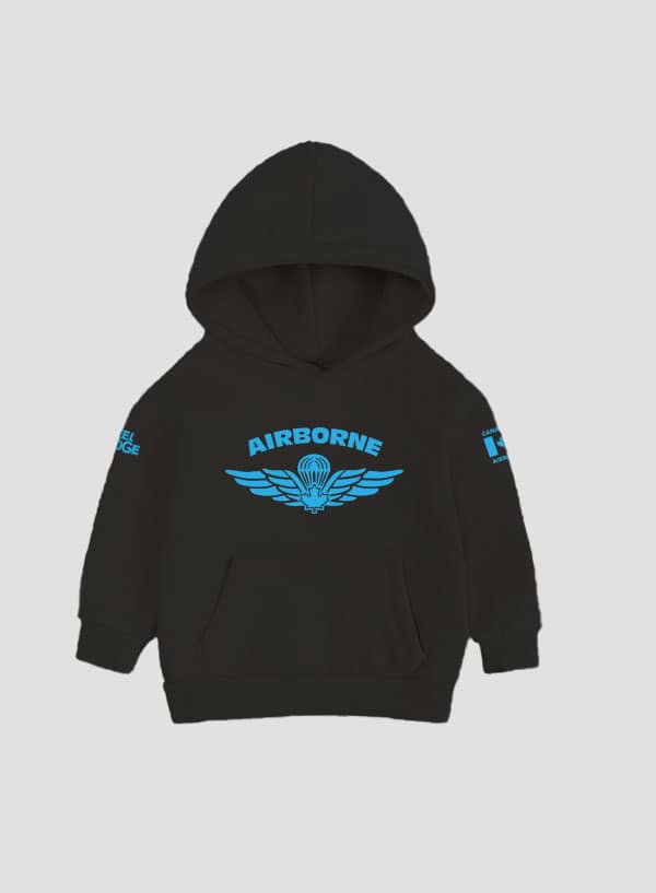 Toddler Hoodie Black Airborne Steel Edge