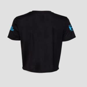 Womens Crop Tshirt Back Black Airborne Steel Edge