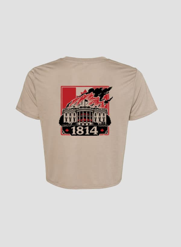 Womens Crop Tshirt back Sand 1814 Steel Edge