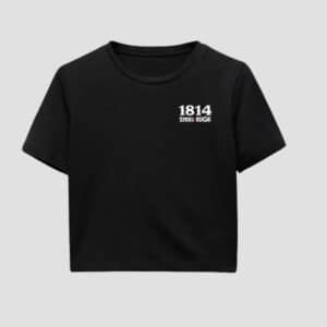 Womens Crop Tshirt Front Black 1814