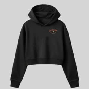 Blue Collar Babes- Bren Gun Girl Crop Hoodie Steel Edge