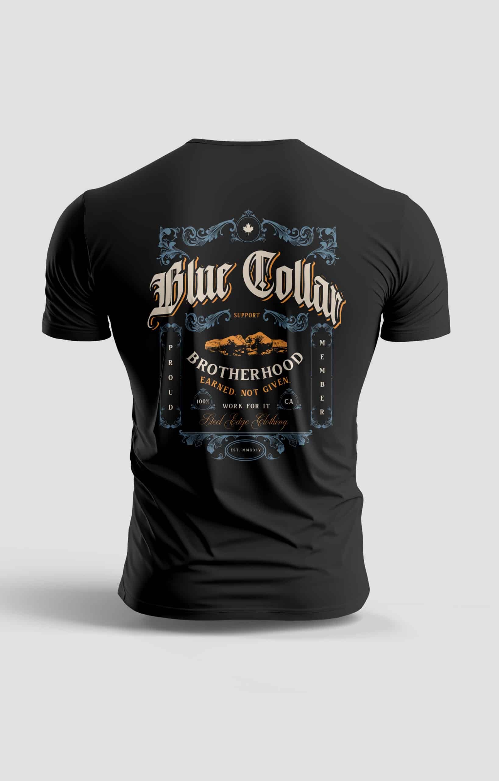 Blue Collar Brotherhood Vintage Label T-Shirt Steel Edge