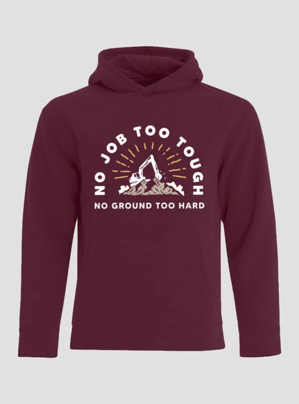 Steel Edge Maroon Hoodie Too tough
