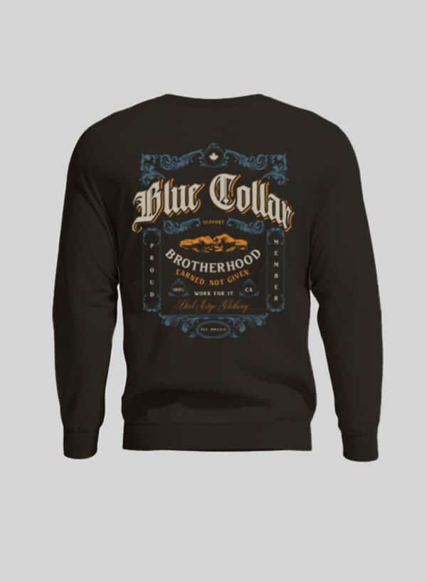Blue Collar Brotherhood Vintage Label Crewneck Steel Edge