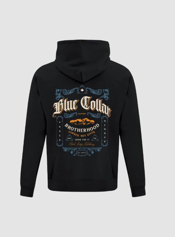 Blue Collar Brotherhood Vintage Label Youth Hoodie Steel Edge