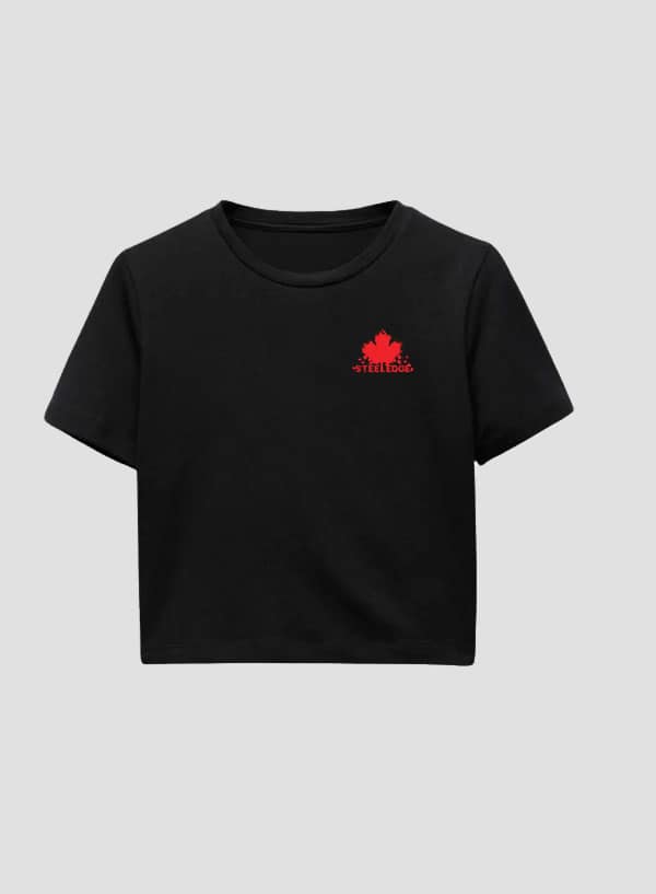 We Remember Steel Edge remembrance day Canada crop t-shirt We Remember Steel Edge remembrance day Canada crop t-shirt