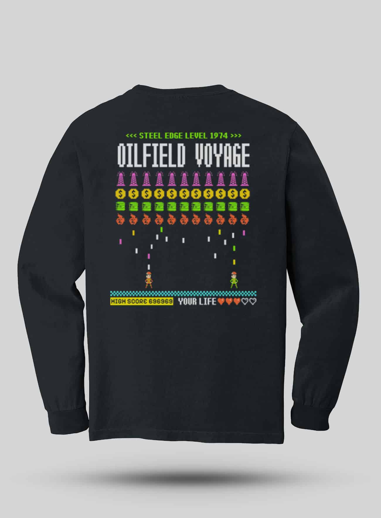 Oilfield Voyage - Long Sleeve T-shirt - Steel Edge