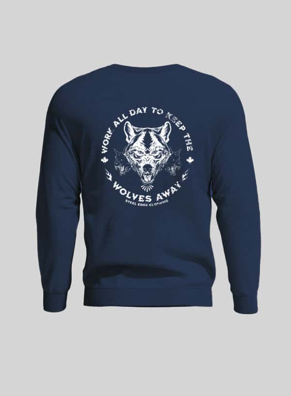 Wolves Crewneck Sweater Steel Edge Clothing