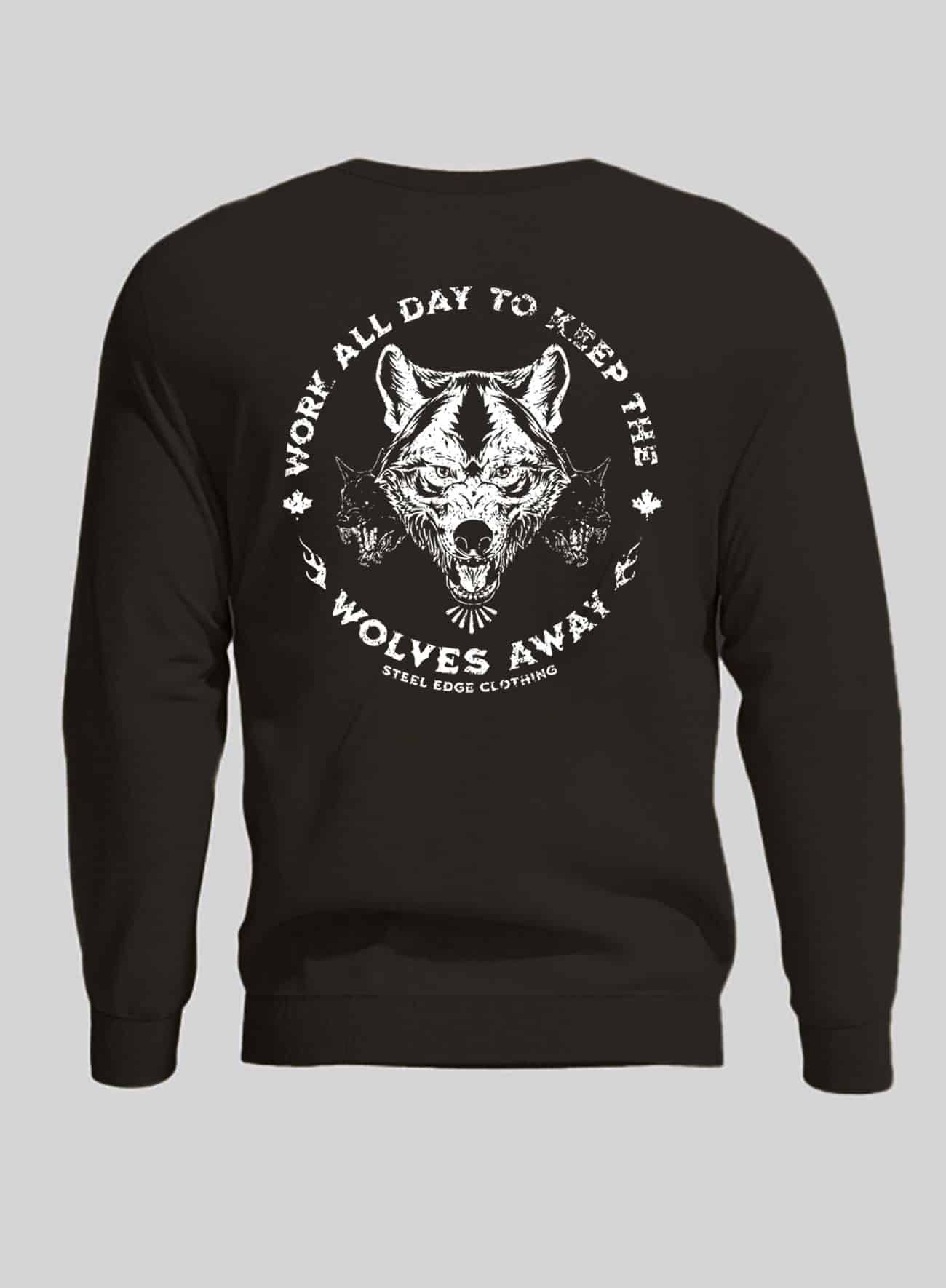 Keep the wolves away Crewneck Sweater Steel Edge
