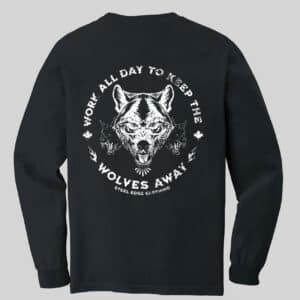 Keep the wolves away long sleeve t-shirt Steel Edge
