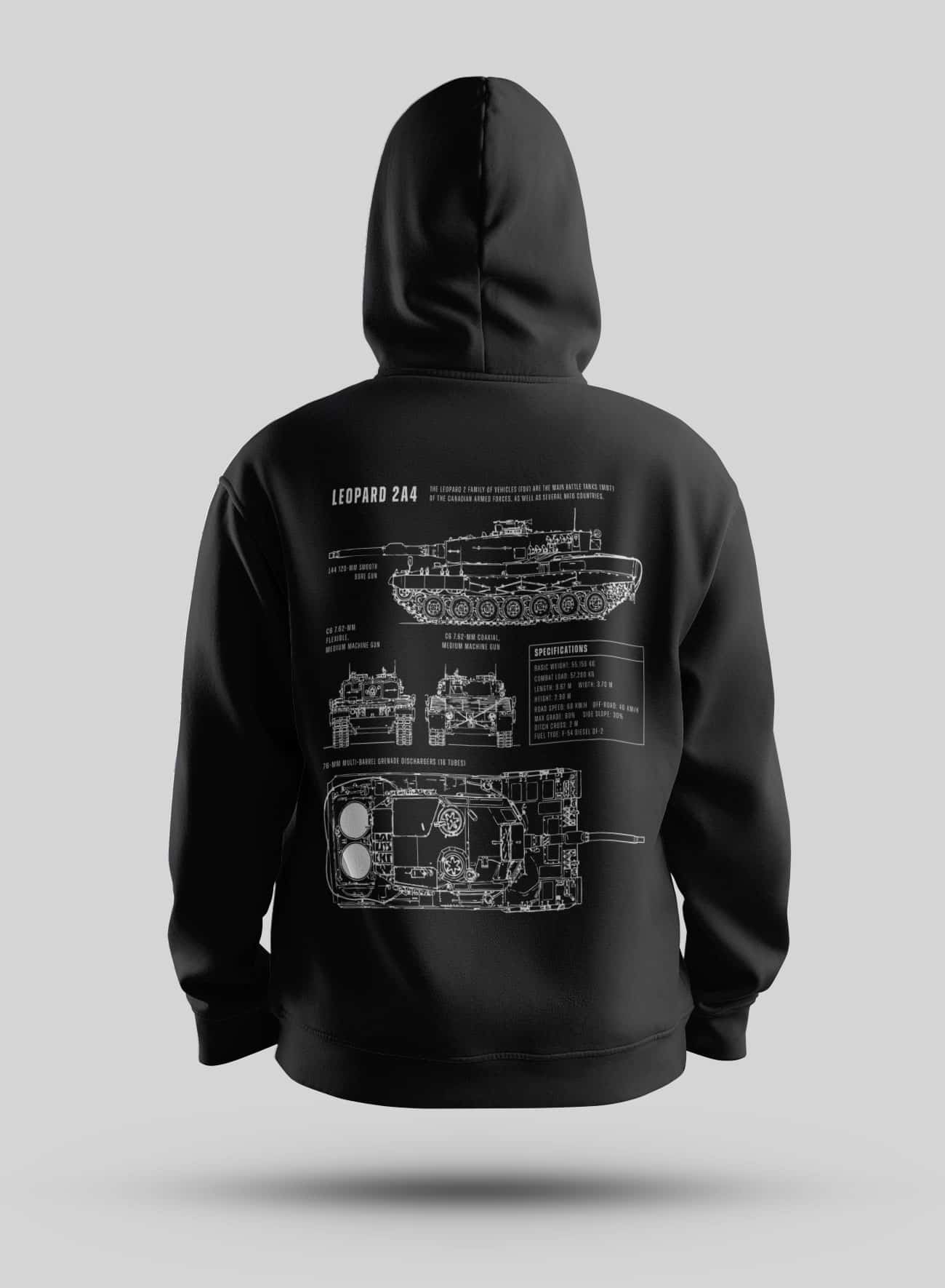 Leopard 2A4 Hoodie - Steel Edge