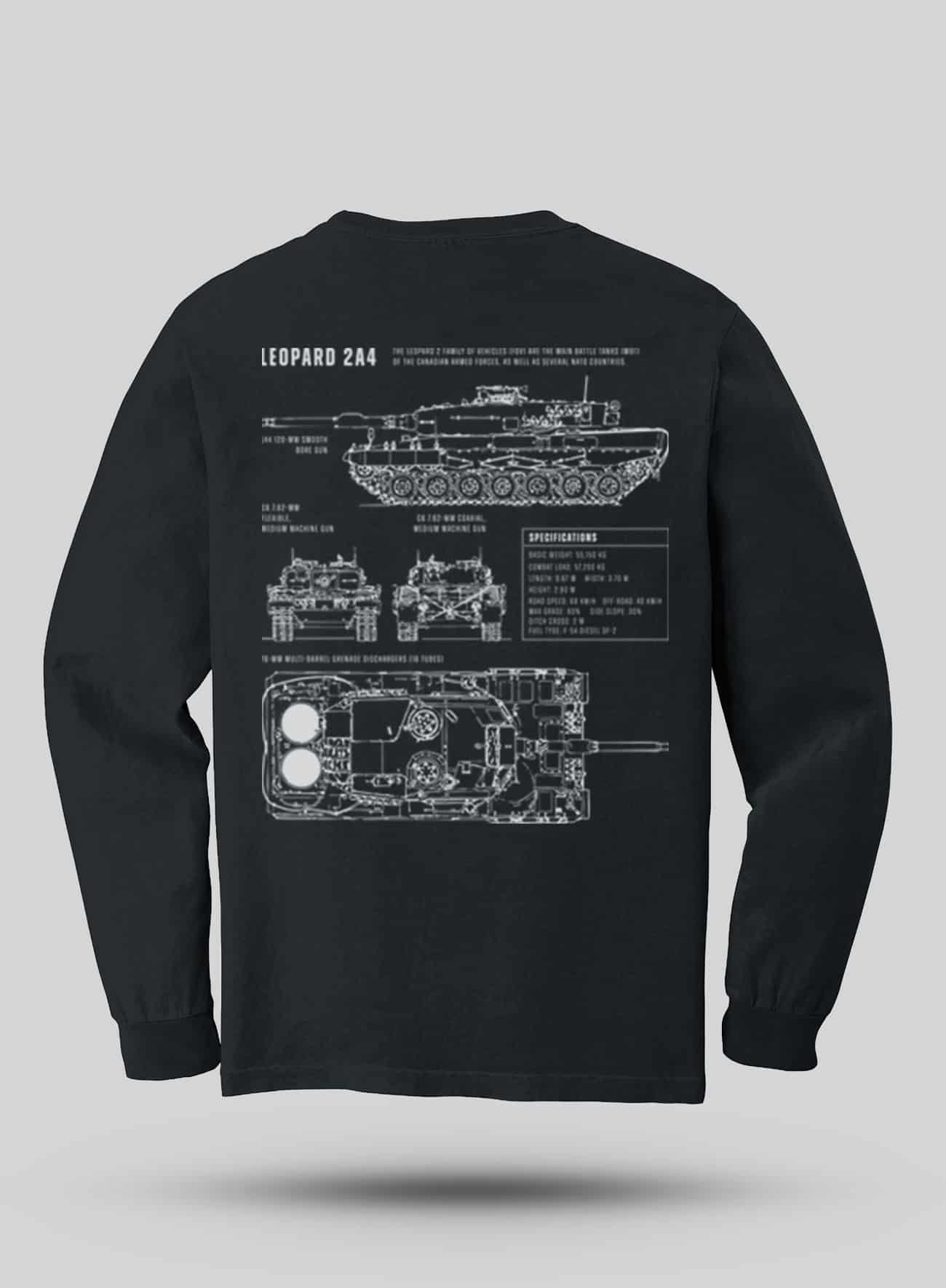 Leopard 2A4 long sleeve t-shirt - Steel Edge