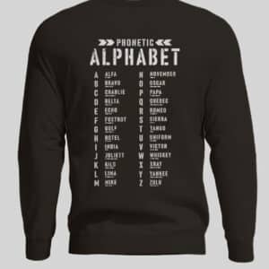 Phonetic Alphabet Crewneck Steel Edge