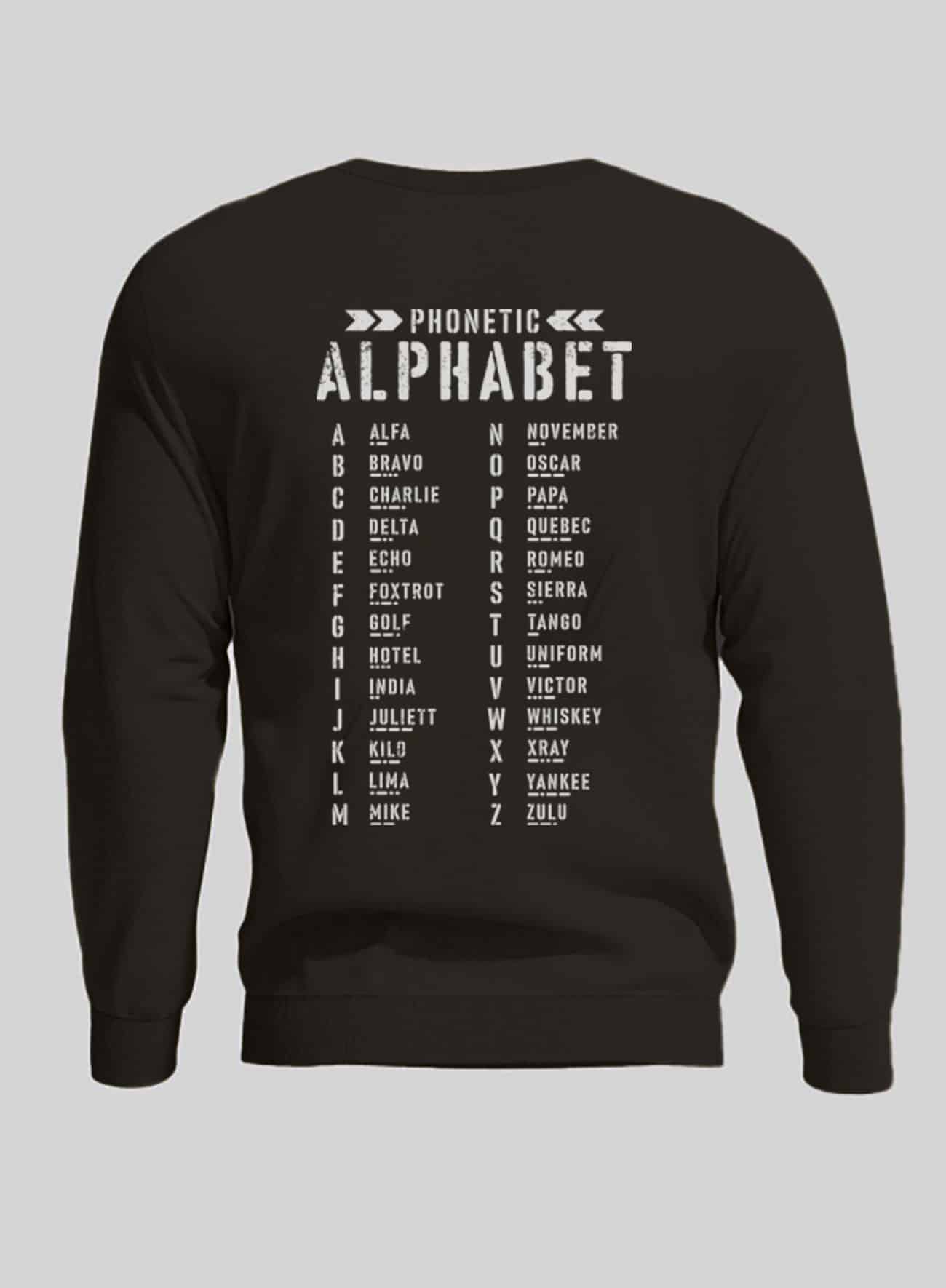 Phonetic Alphabet Crewneck Steel Edge