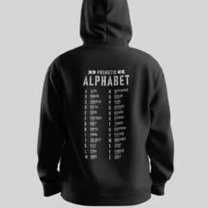 Phonetic Alphabet Hoodie Steel Edge