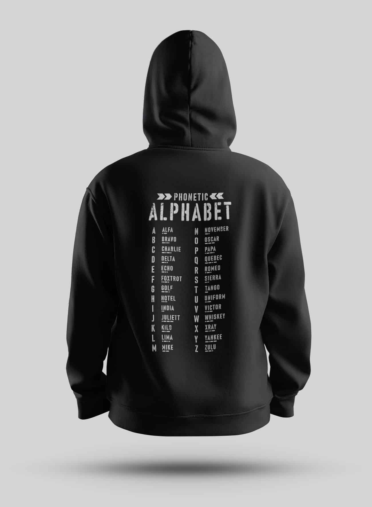 Phonetic Alphabet Hoodie Steel Edge
