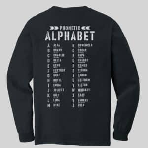 Phonetic Alphabet Long Sleeve Tshirt Steel Edge
