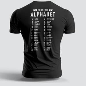 Phonetic Alphabet Tshirt Steel Edge