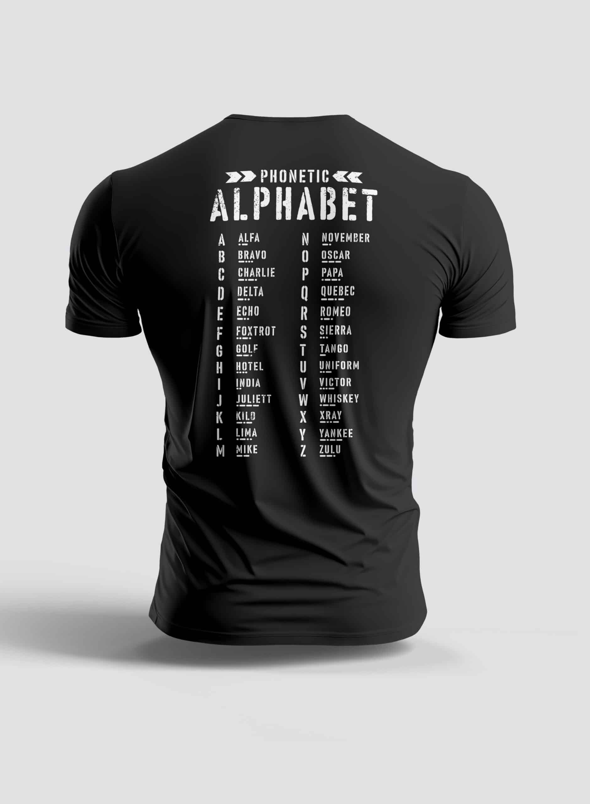Phonetic Alphabet Tshirt Steel Edge