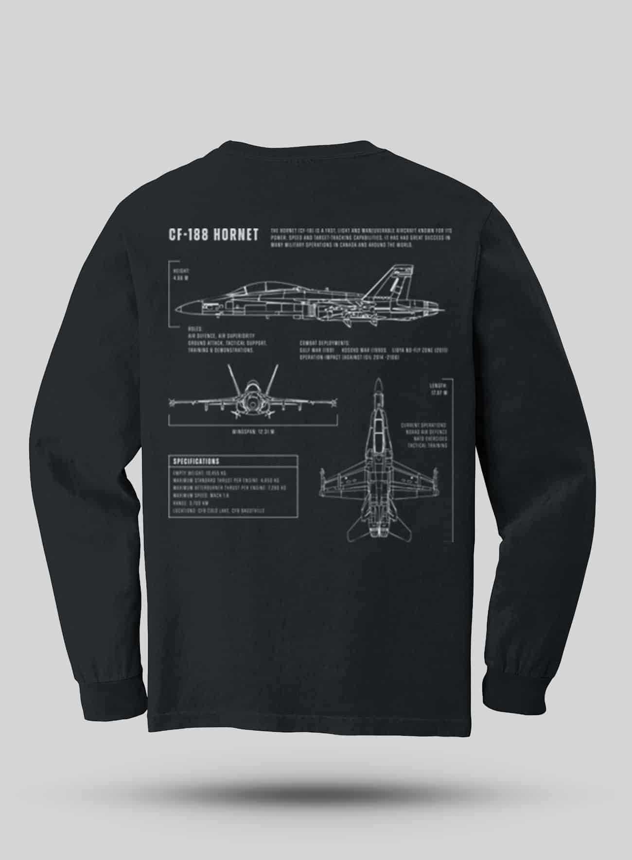 F-18 Hornet Long Sleeve Tshirt Steel Edge