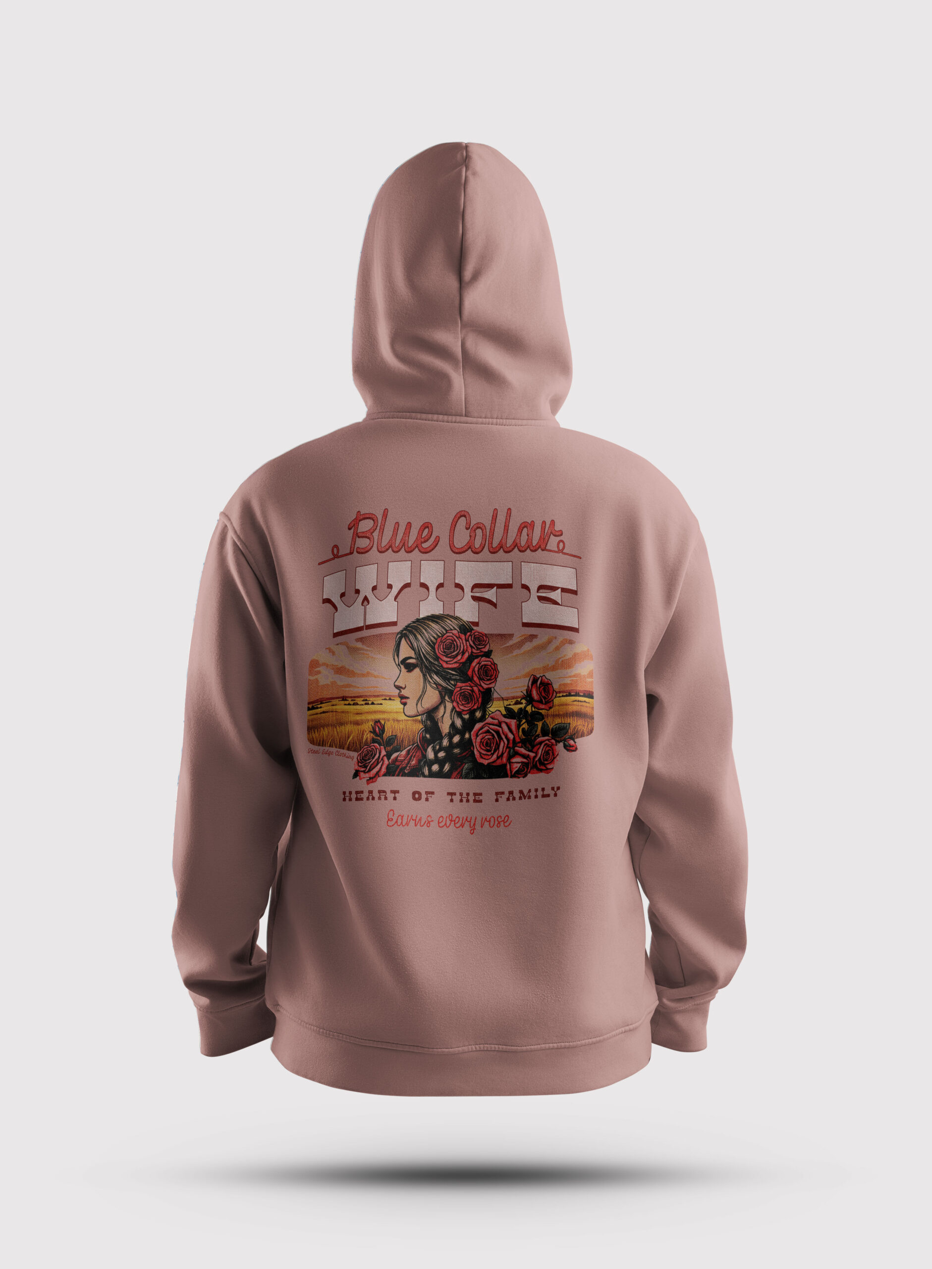 Blue Collar Wife Hoodie Dusty Rose