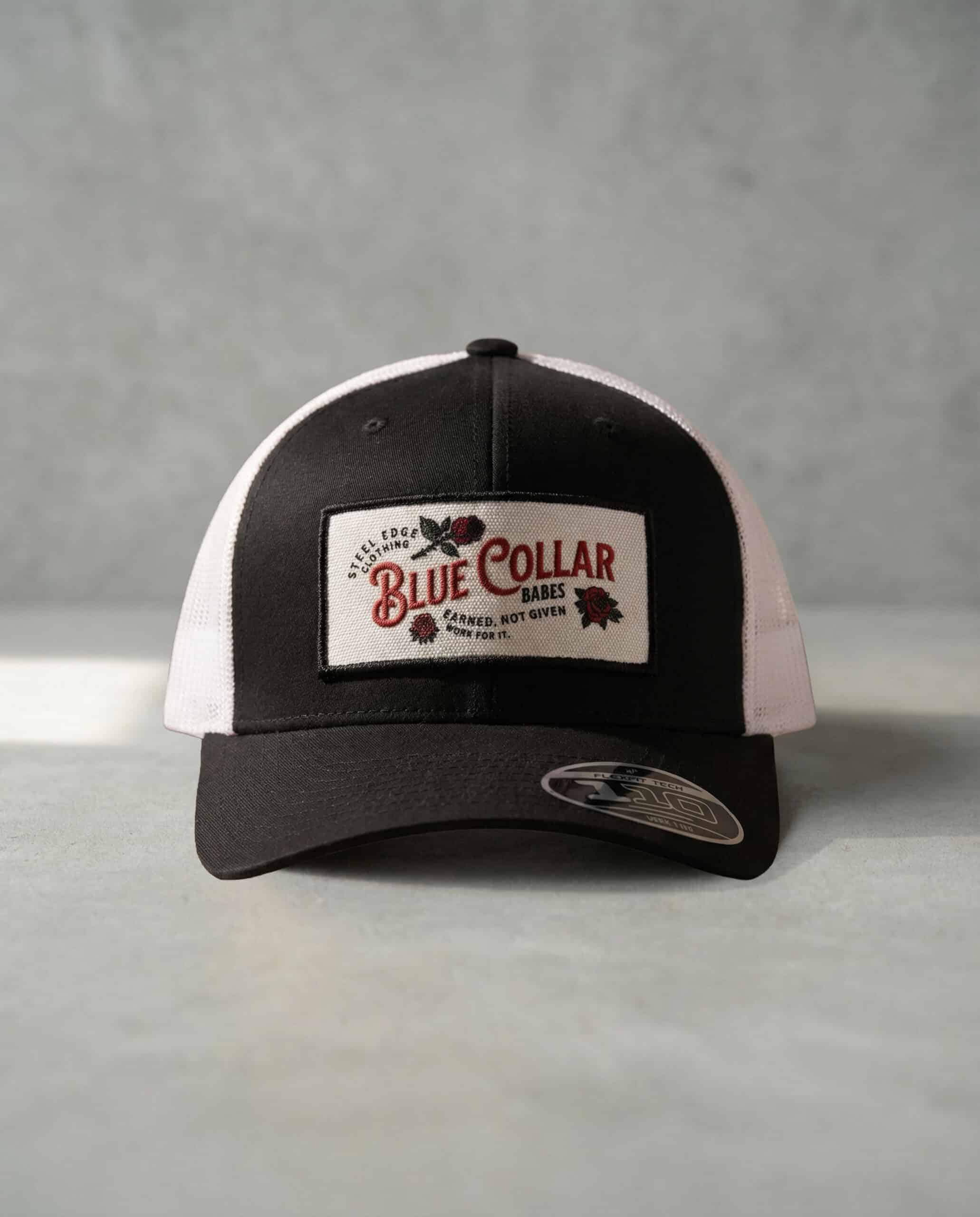 Blue Collar Babes Flex fit Snapback Trucker Hat Steel Edge