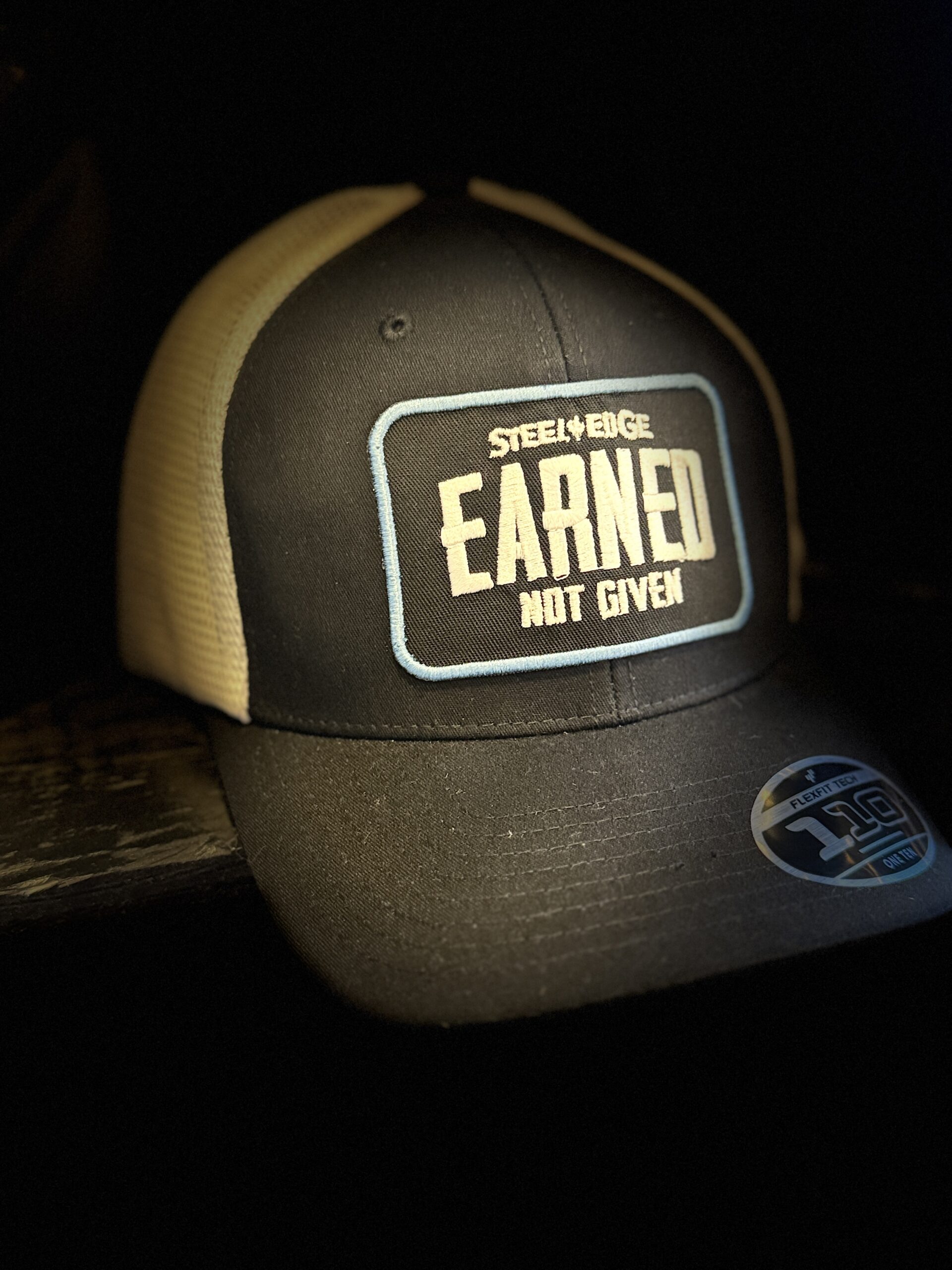 Earned Blue Snapback Flex fit hat Steel Edge