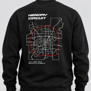 Henday Circuit Edmonton Crewneck Sweater Front - Steel Edge Clothing